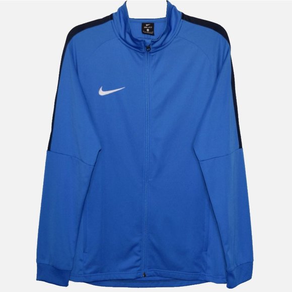 Nike Dry Academy 18 Blue Full Zip Mock Neck Track Jacket Size M - Picture 1 of 7